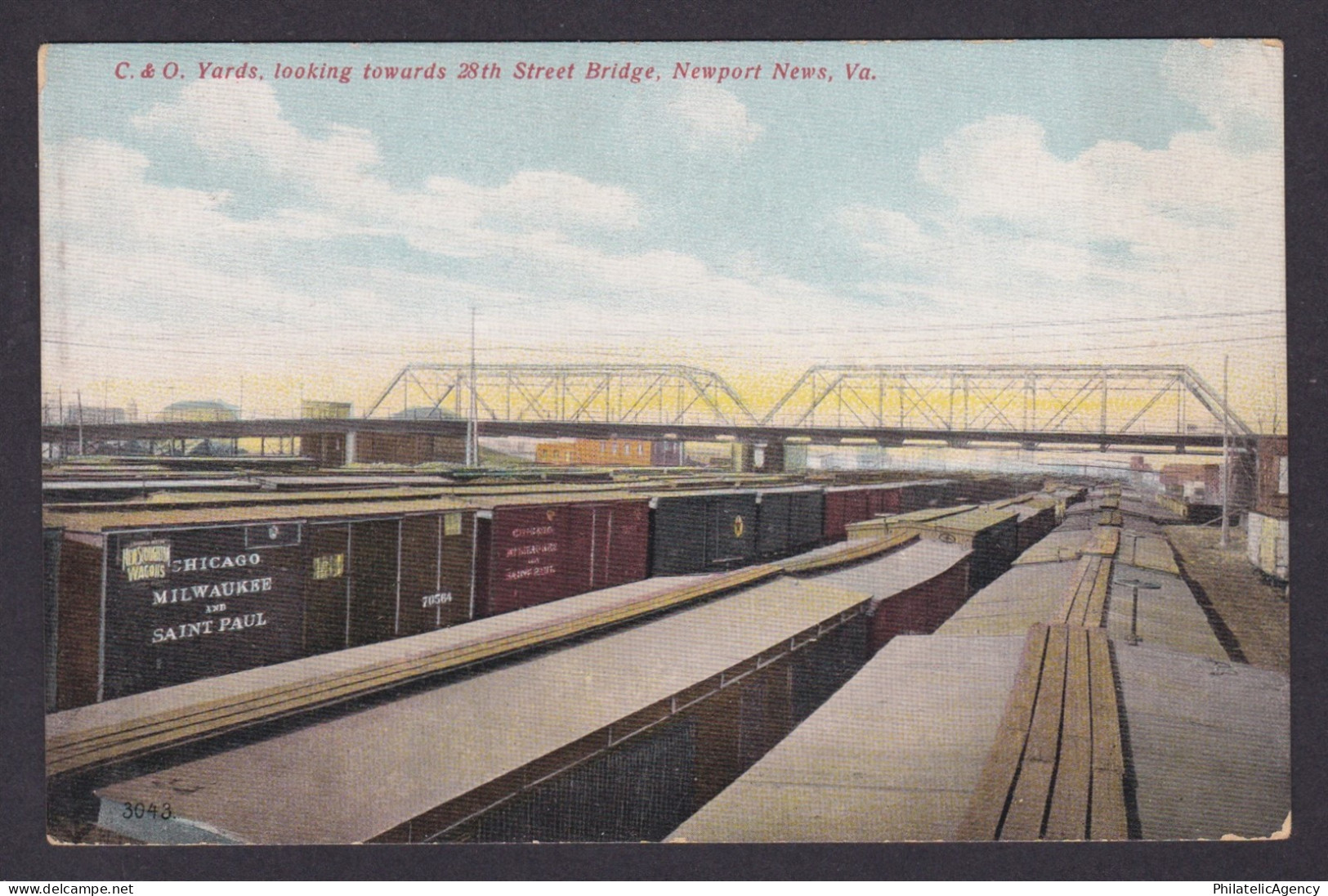Postcard, United States, Newport News VA, C. & O. Yards