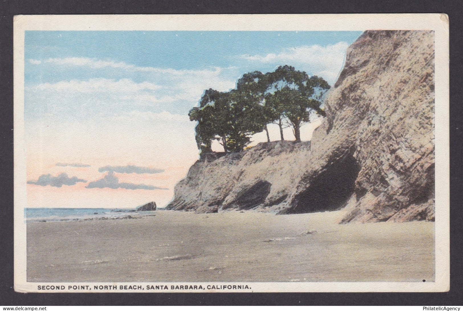 Postcard, United States, Santa Barbara CA, Second Point, North Beach