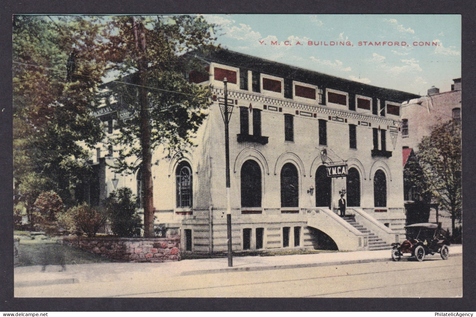 Postcard, United States, Stamford CT, Y. M. C. A. Building