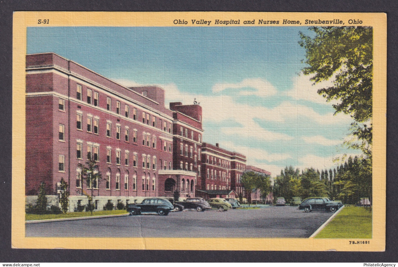 Postcard, United States, Steubenville OH, Ohio Valley Hospital and Nurses Home