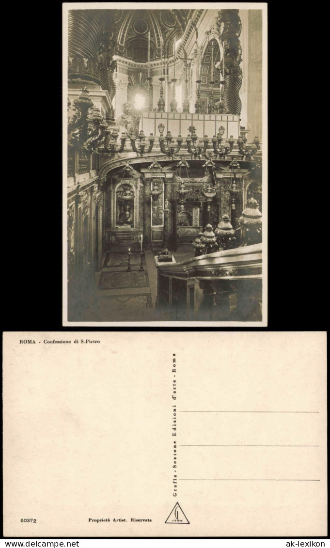 Postcard Vatikanstadt Rom Confessione di S.Pietro Basilica 1930
