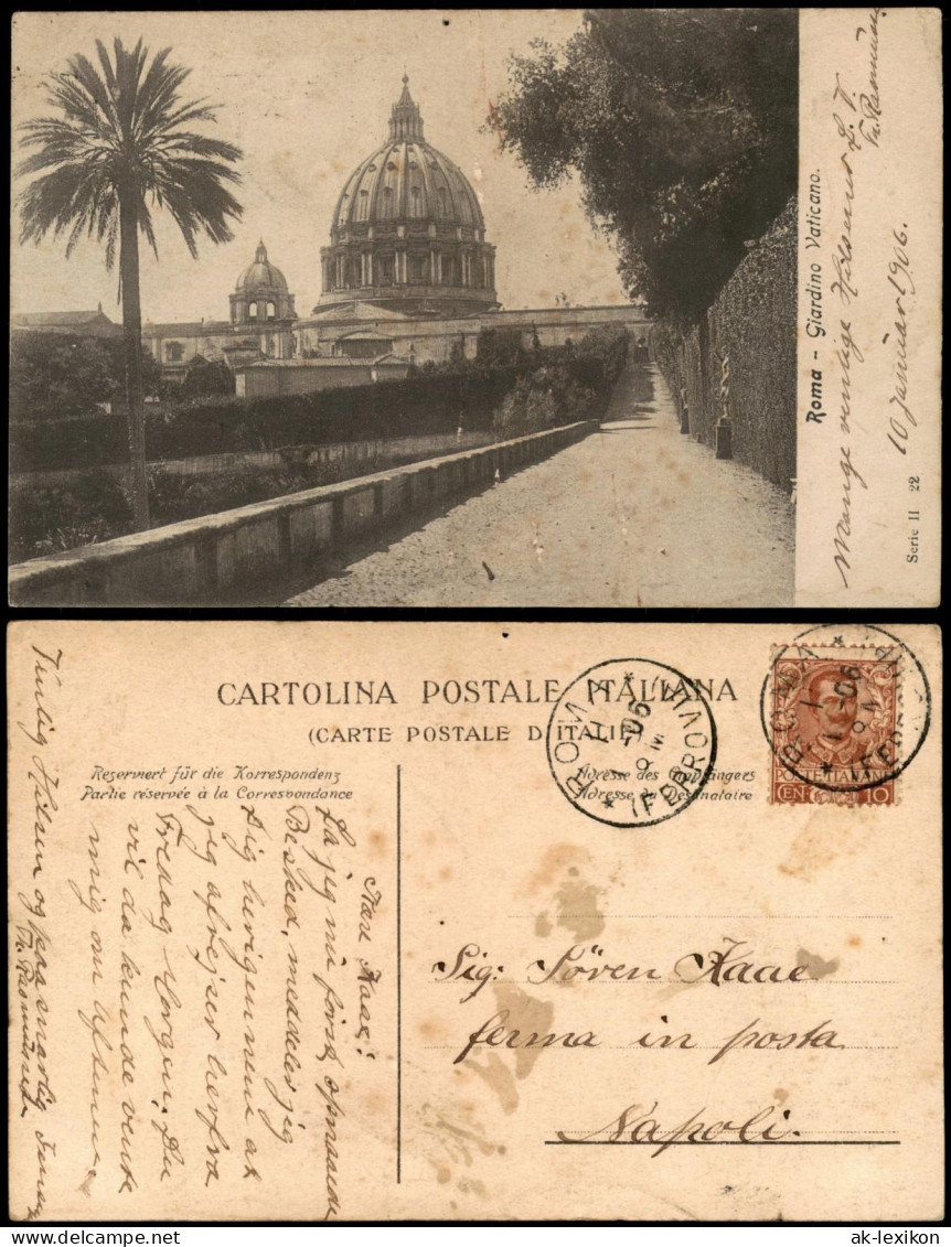 Postcard Vatikanstadt Rom Giardino Vaticano 1911