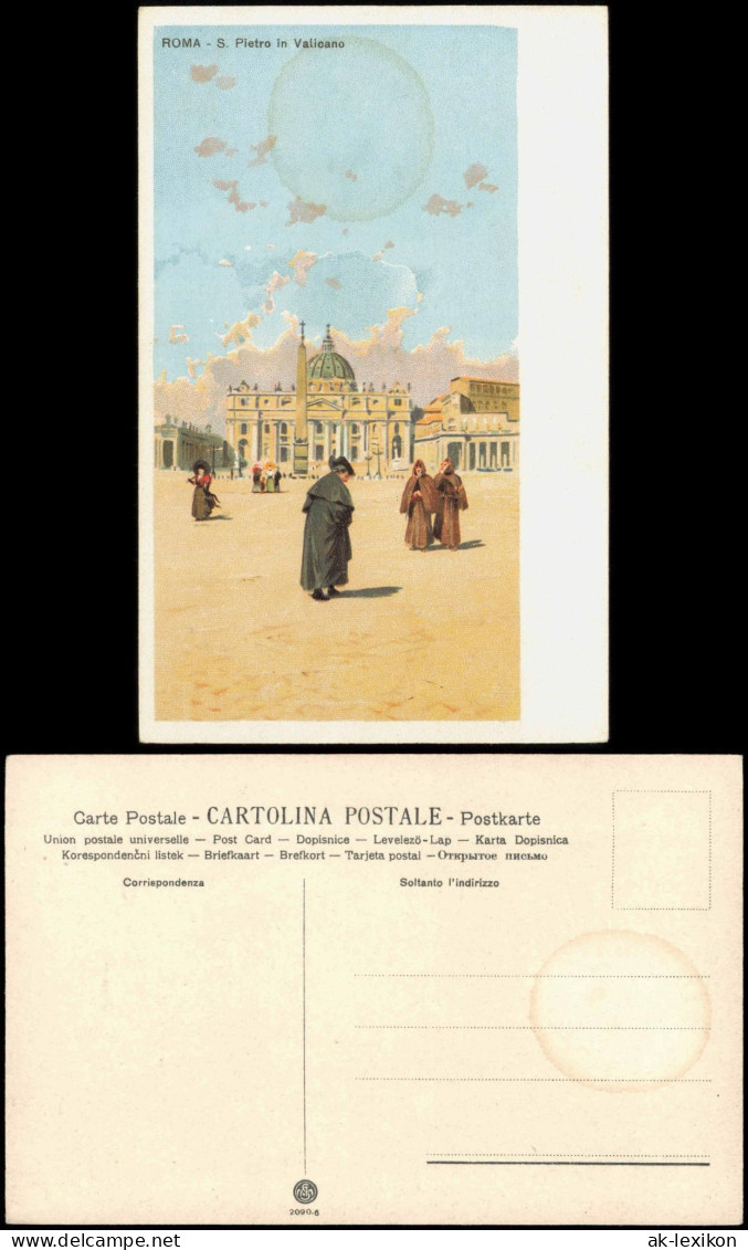 Postcard Vatikanstadt Rom Künstlerkarte S. Pietro in Vaticano 1910