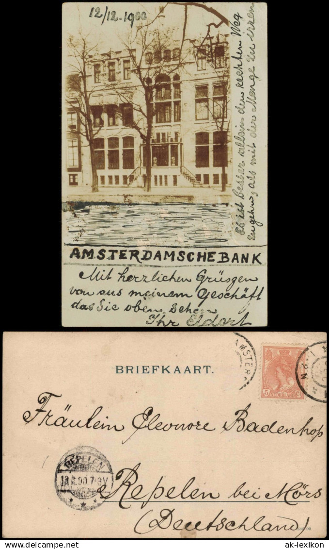 Postkaart Amsterdam Amsterdam Amsterdamsche Bank 1900