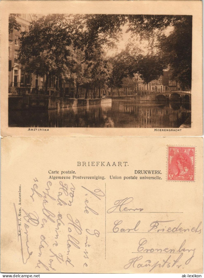 Postkaart Amsterdam Amsterdam Heerengracht 1923