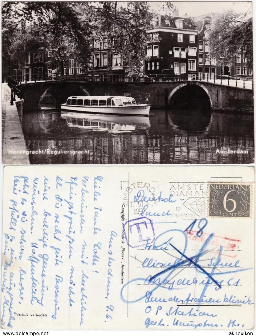 Postkaart Amsterdam Amsterdam Herengracht Reguliersgracht 1957