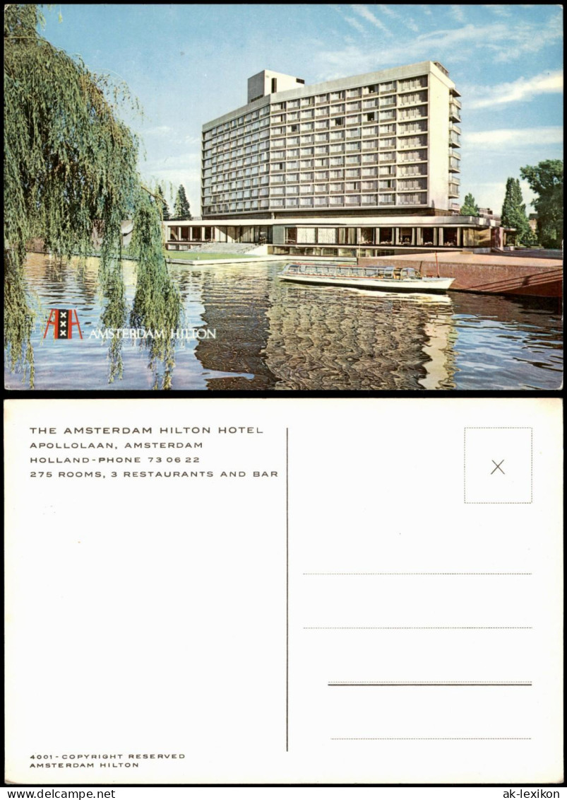 Postkaart Amsterdam Amsterdam THE AMSTERDAM HILTON HOTEL APOLLOLAAN 1970