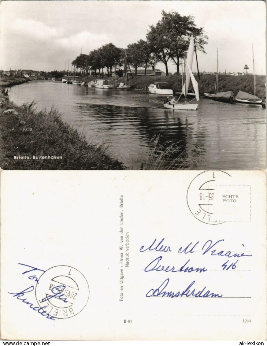 Postkaart Brielle Brielle, Buitenhaven Ortsansicht 1965