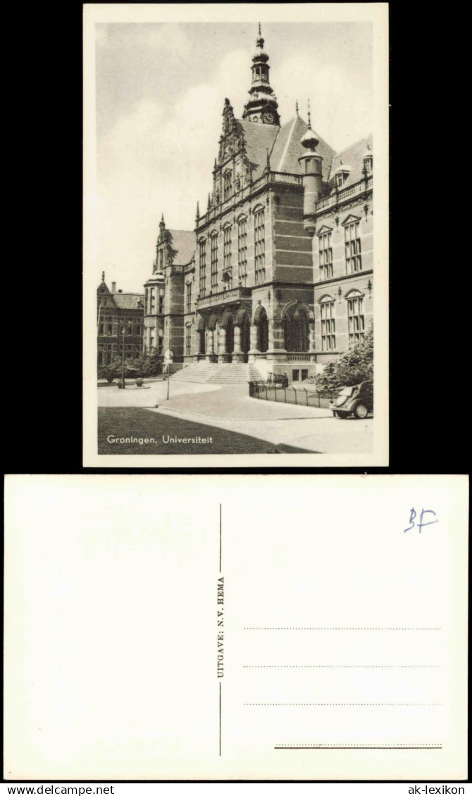 Postkaart Groningen Universität Universiteit 1955