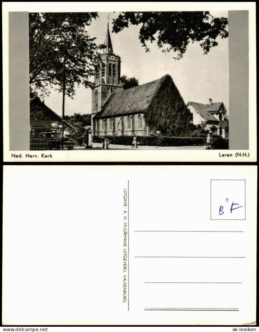 Postkaart Laren (N.H.) Ned. Herv. Kerk Partie a.d. Kirche 1960