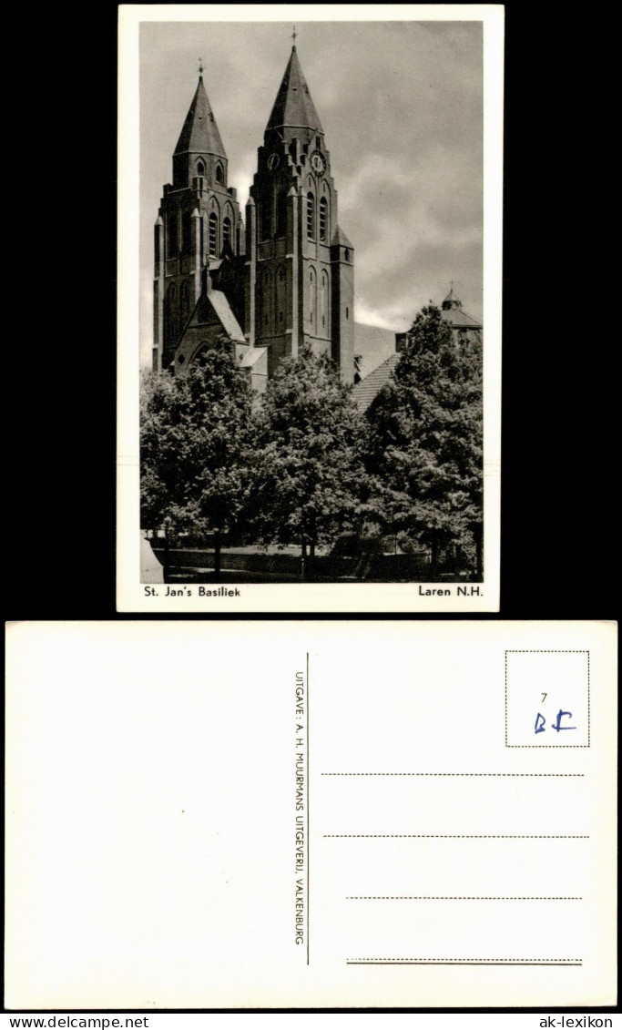 Postkaart Laren (N.H.) St. Jan's Basiliek (Kerk, Kirche) 1960
