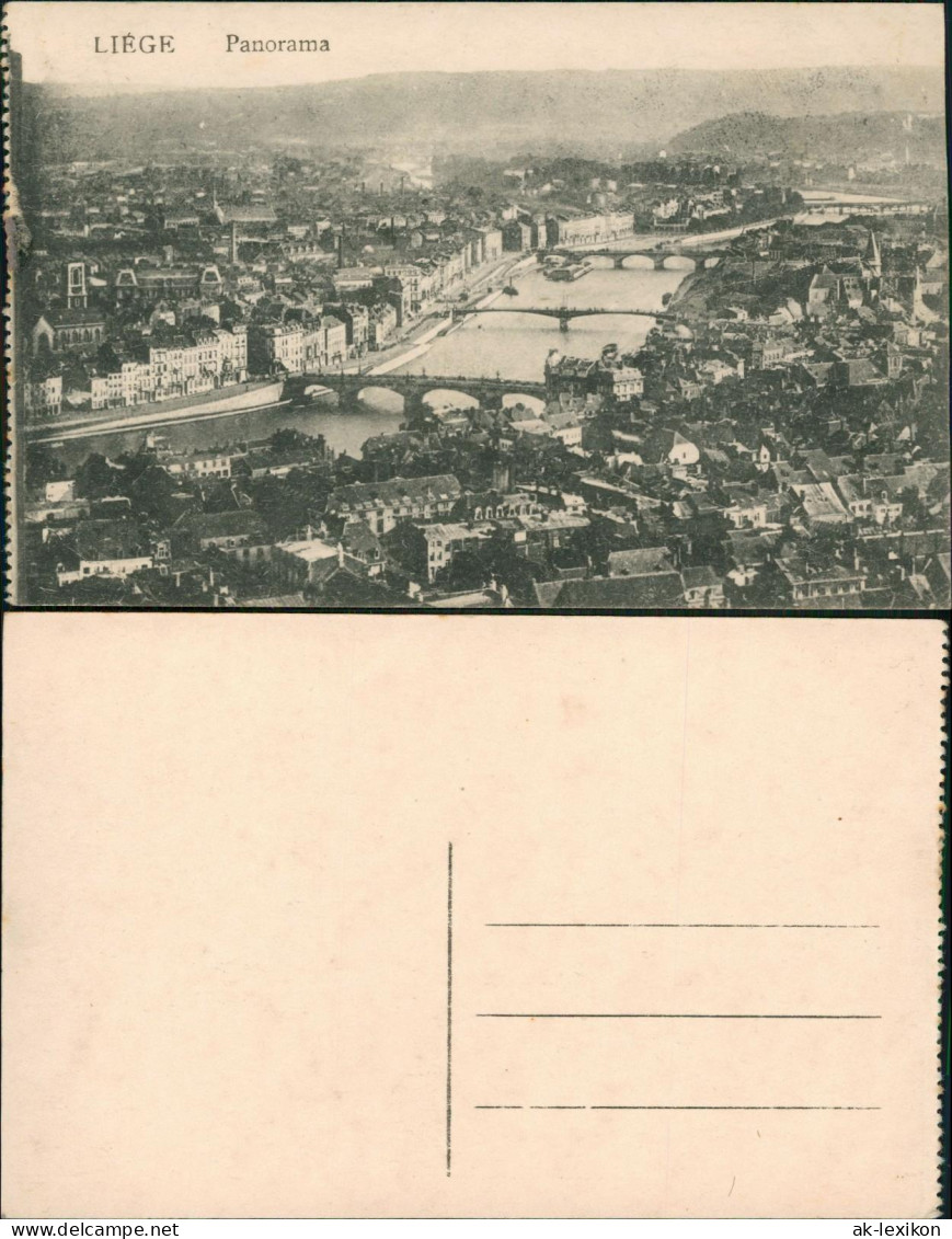 Postkaart Lüttich Luik Lîdje Stadtteilansicht LIÉGE Panorama 1910
