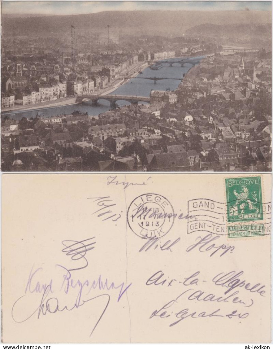 Postkaart Lüttich Luik  wallonisch: Lîdje Panorama 1913