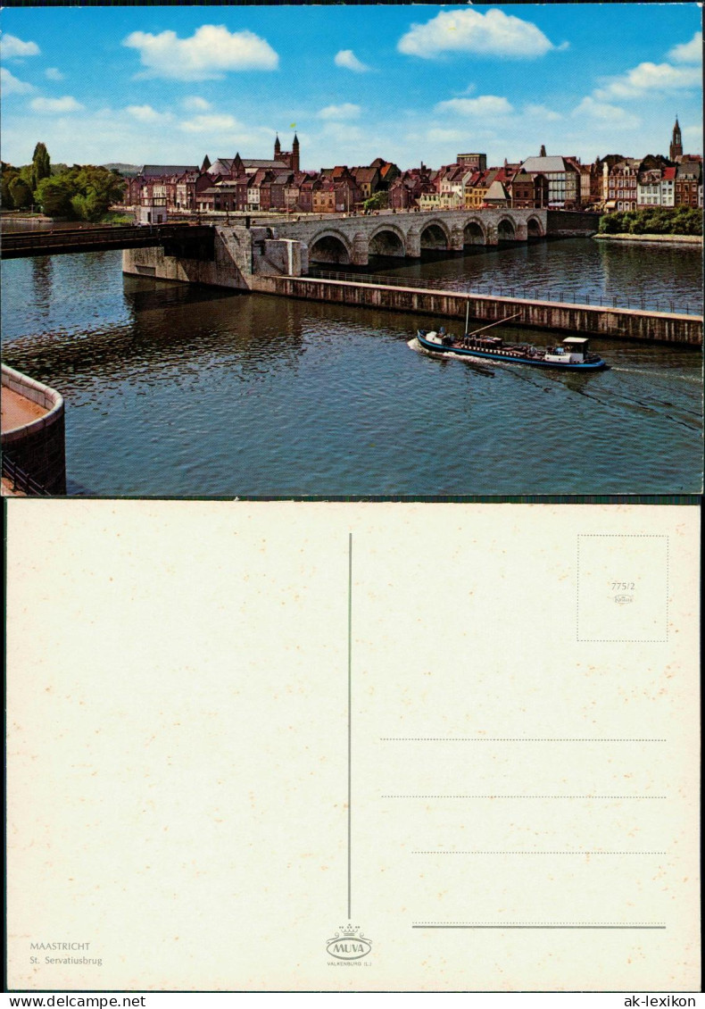 Postkaart Maastricht Mestreech Brücken (Bruggen) St. Servatiusbrug 1970