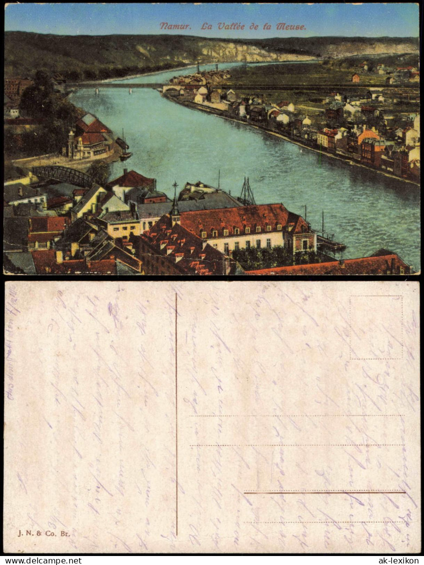 Postkaart Namur Namen La Vallée de fa Meuse. 1914