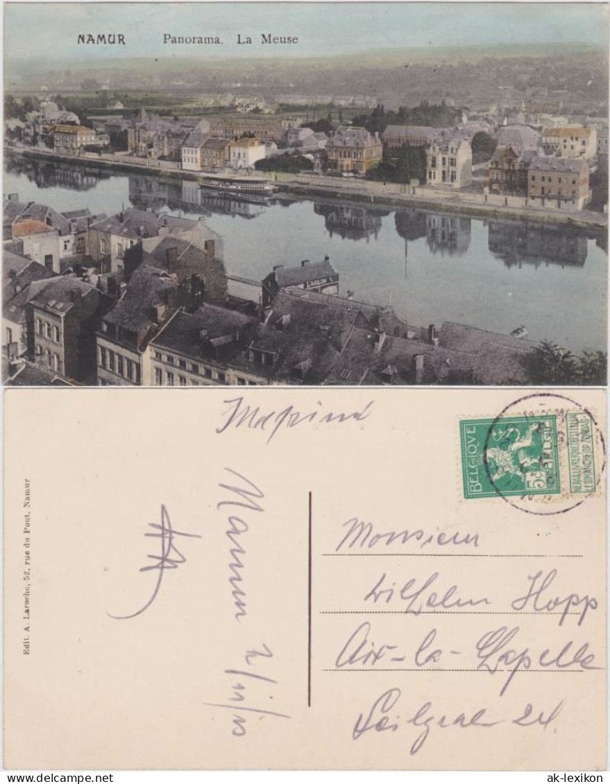 Postkaart Namur Namen Panorama mit Meuse 1913
