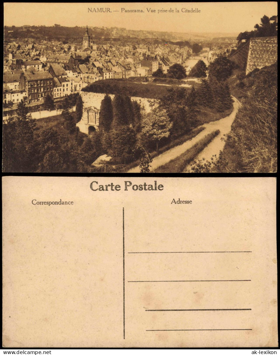 Postkaart Namur Namen Panorama. Vue prise de la Citadelle 1916