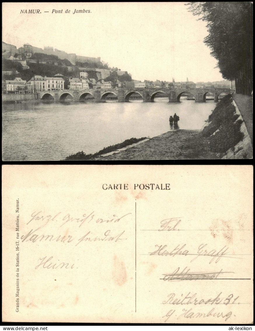 Postkaart Namur Namen Pont de Jambes. 1917