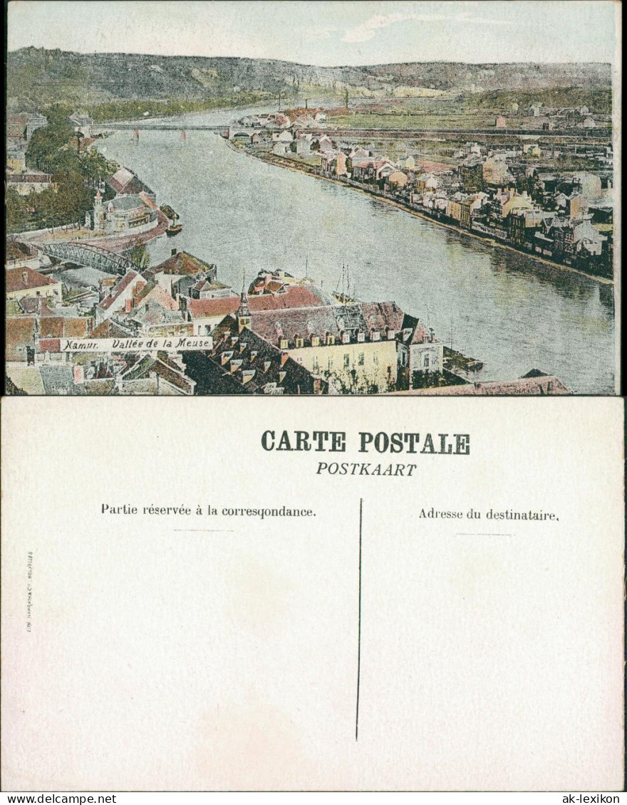 Postkaart Namur Namen  wallonisch: Nameûr Blick auf die Stadt 1917