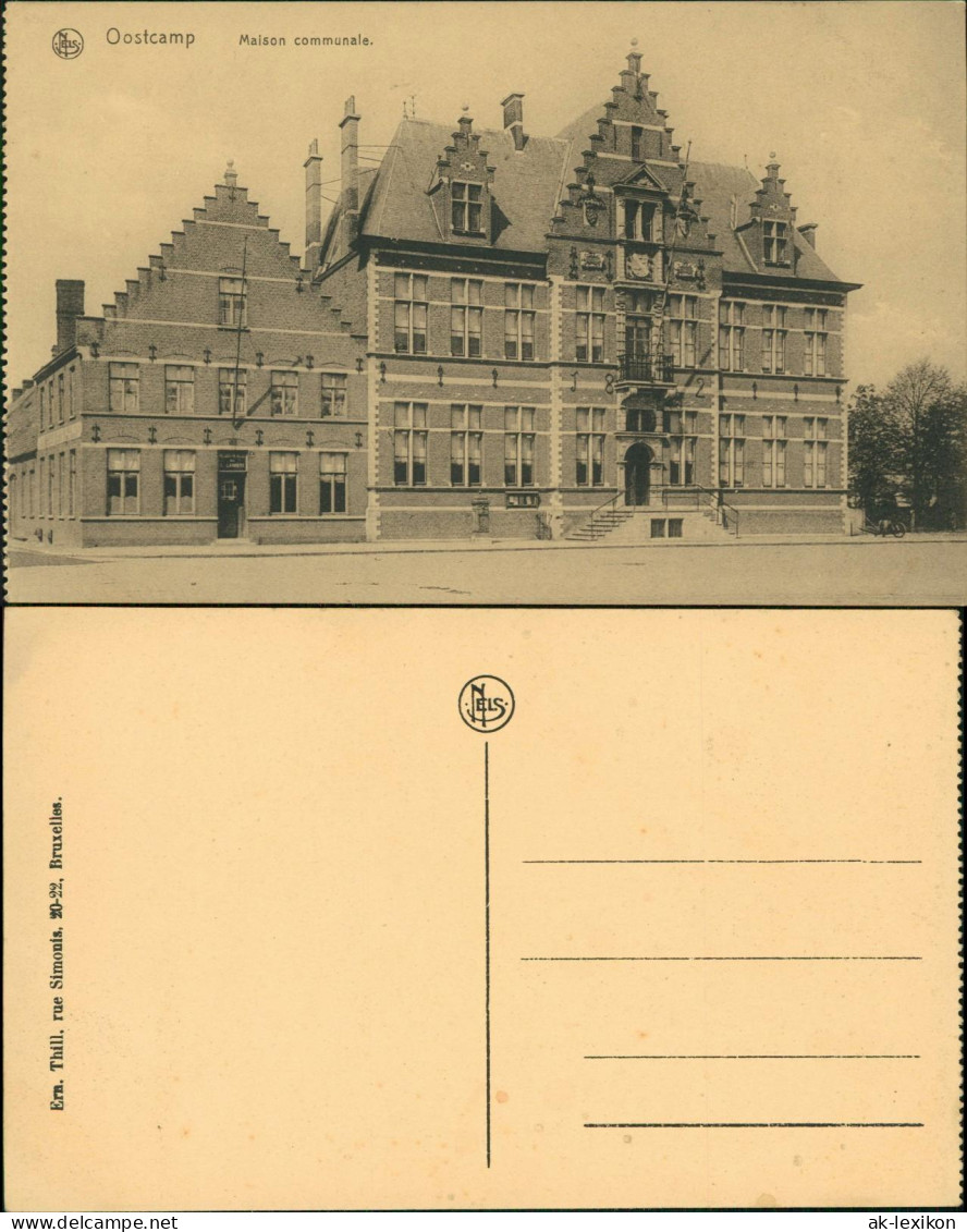 Postkaart Oostkamp Oostkamp Ortsansicht Oostcamp Maison communale 1910