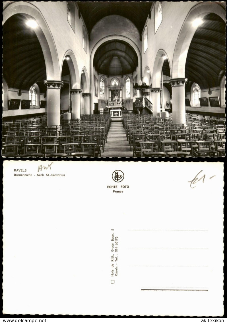 Postkaart Ravels Innenansicht der St.-Servatius-Kirche, Ravels 1960