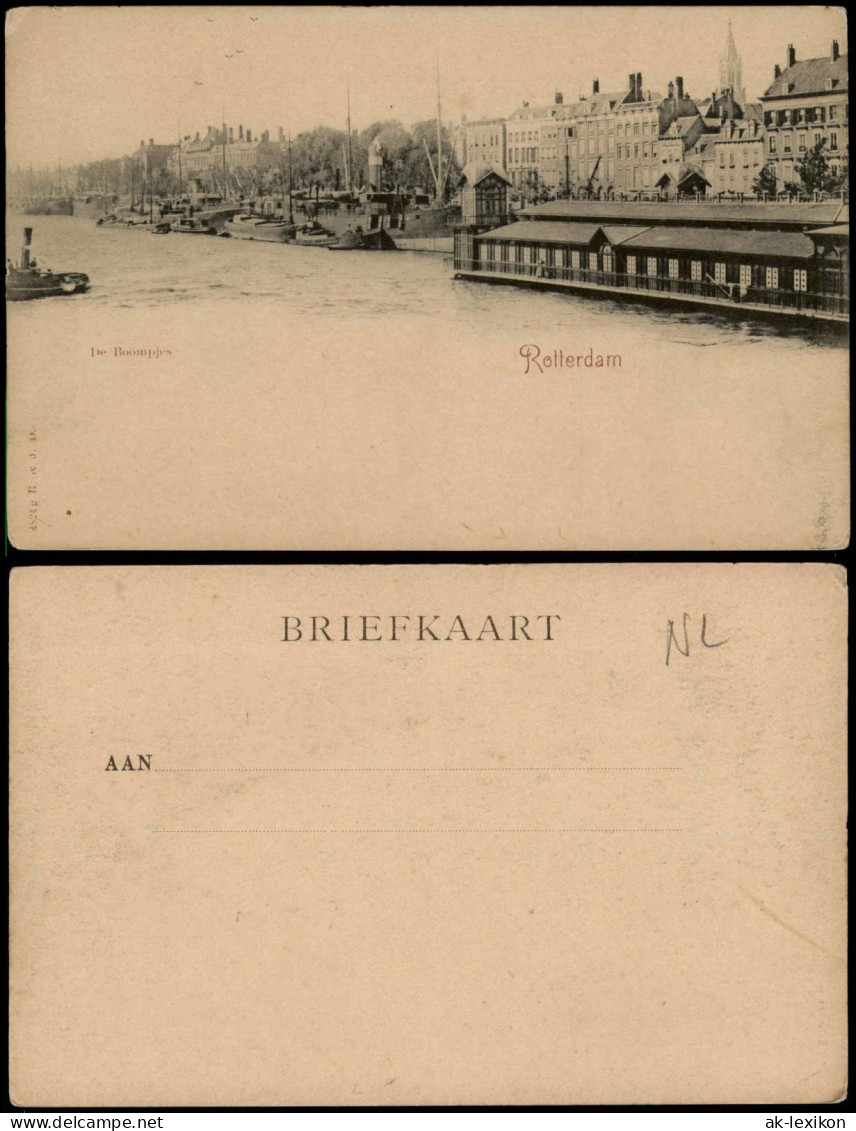 Postkaart Rotterdam Rotterdam De Boompjes - Hafen 1911