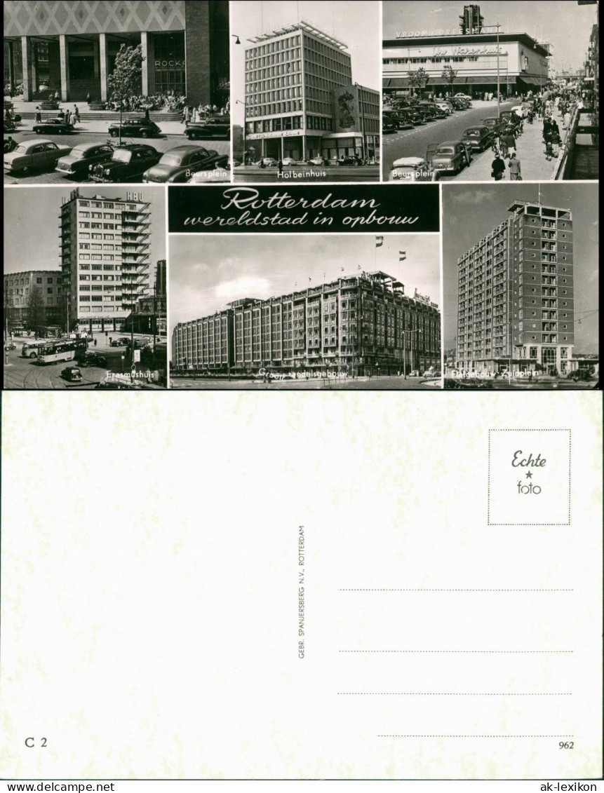 Postkaart Rotterdam Rotterdam MB: Straßen und Neubauten 1962