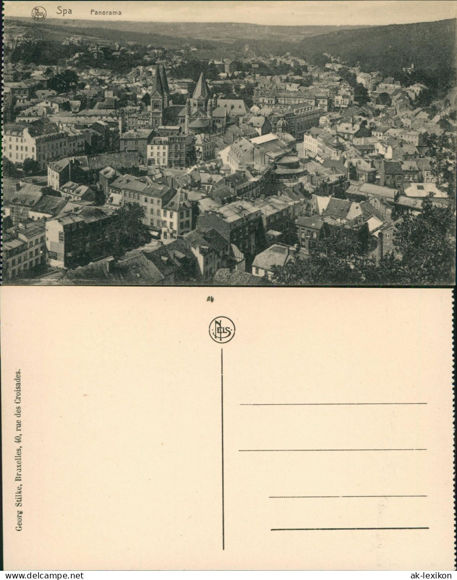 Postkaart Spa (Provinz Lüttich) Spa (kêr) (Spå / Spâ) Panorama. 1913