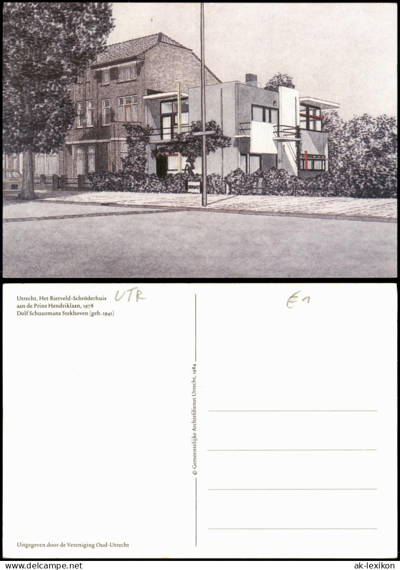 Postkaart Utrecht Utrecht Het Rietveld-Schröderhuis 1984