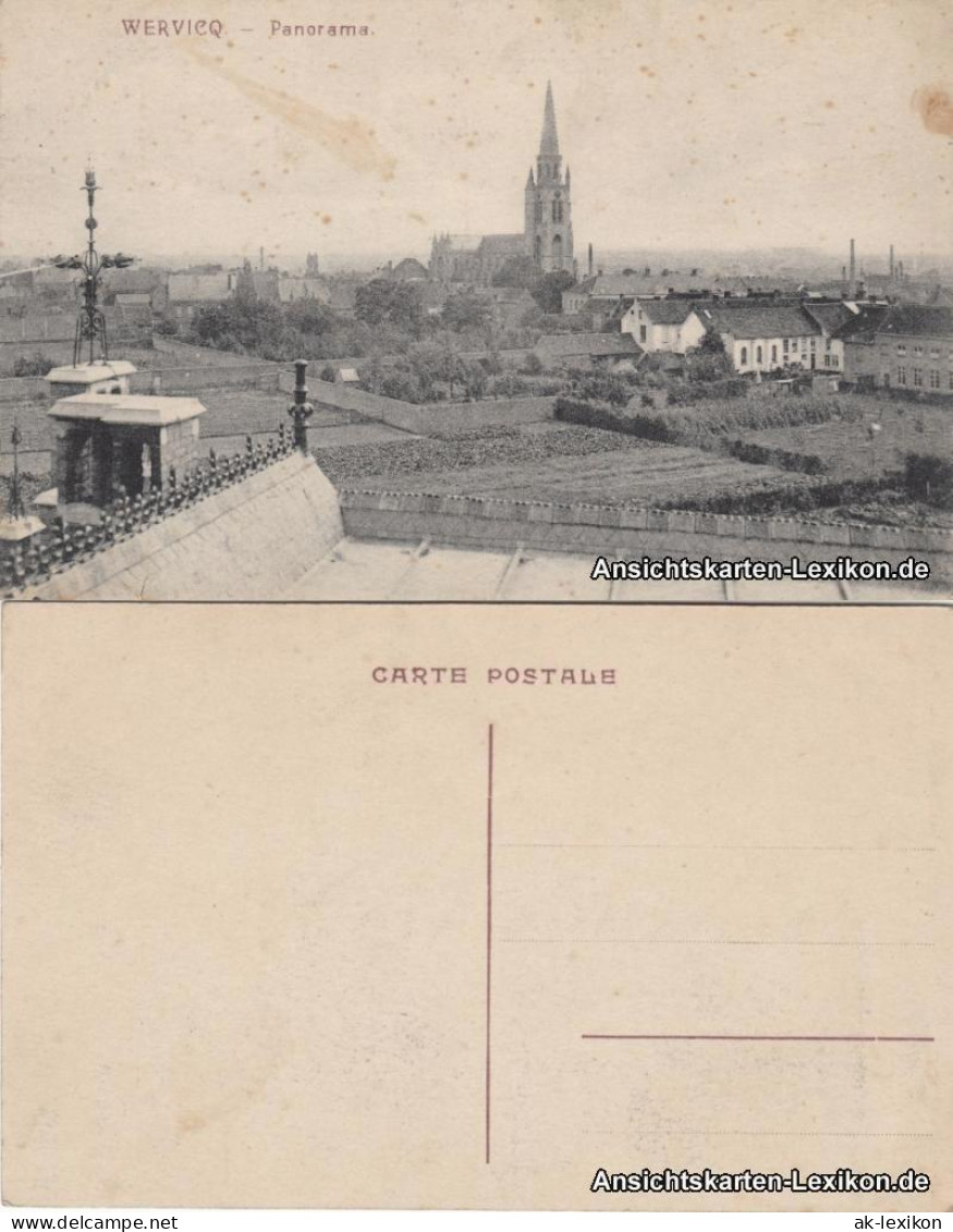 Postkaart Wervico Wervik (Wervicq) Panorama 1916