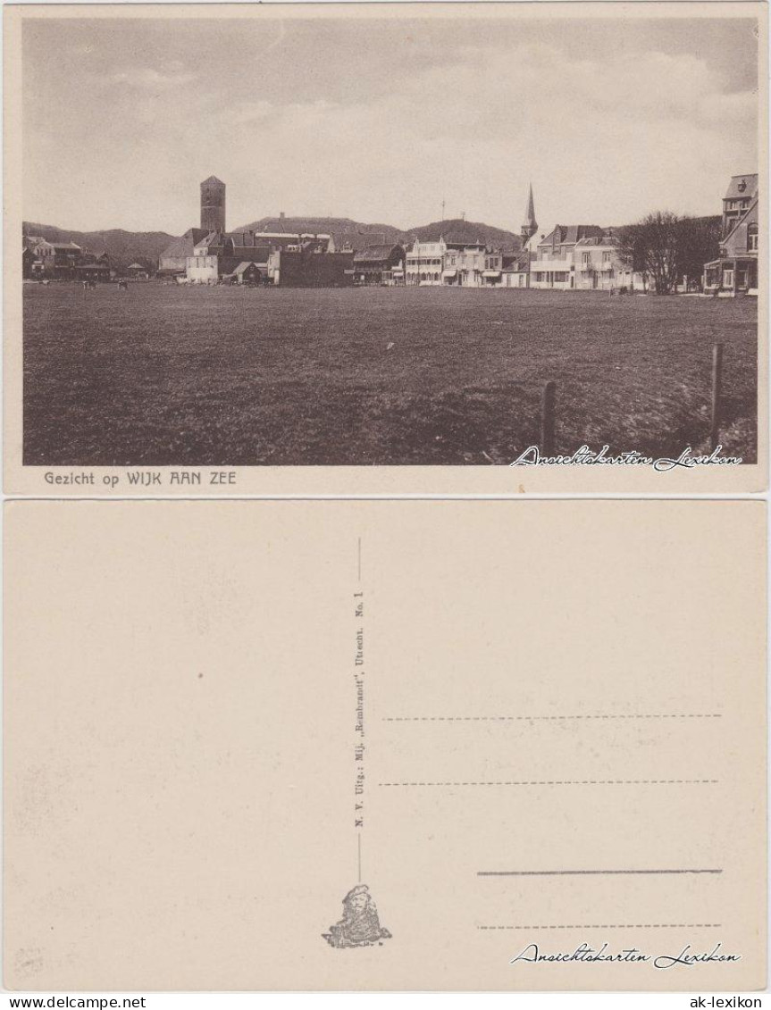 Postkaart Wijk aan Zee Partie an der Stadt 1918