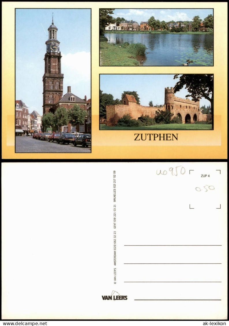 Postkaart Zütphen Zutphen 3 Bild Karte Weinhausturm Berkelpoort 1995