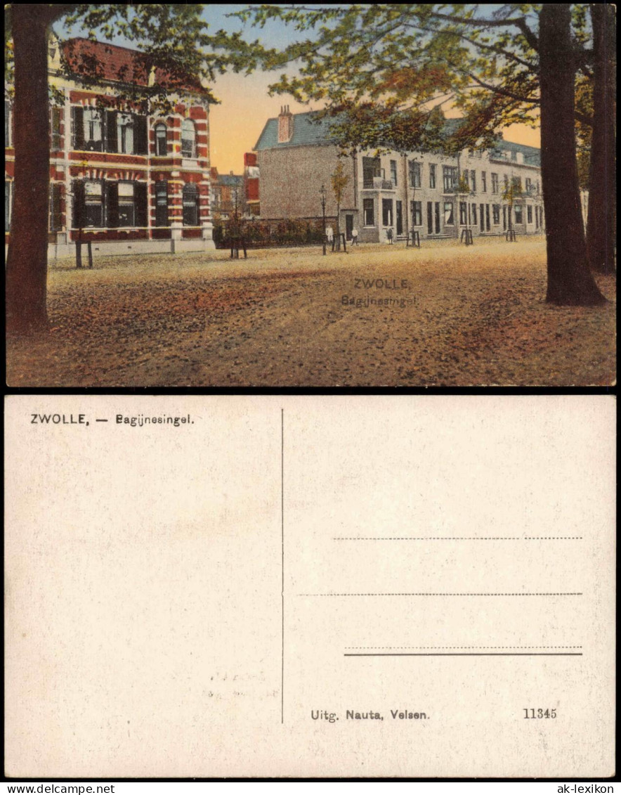 Postkaart Zwolle Zwolle Straßen Ansicht Bagijnesingel 1910