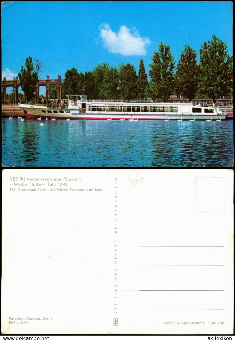 Potsdam Weiße Flotte Potsdam  Potsdam Ansichtskarte  Dampfer 1974