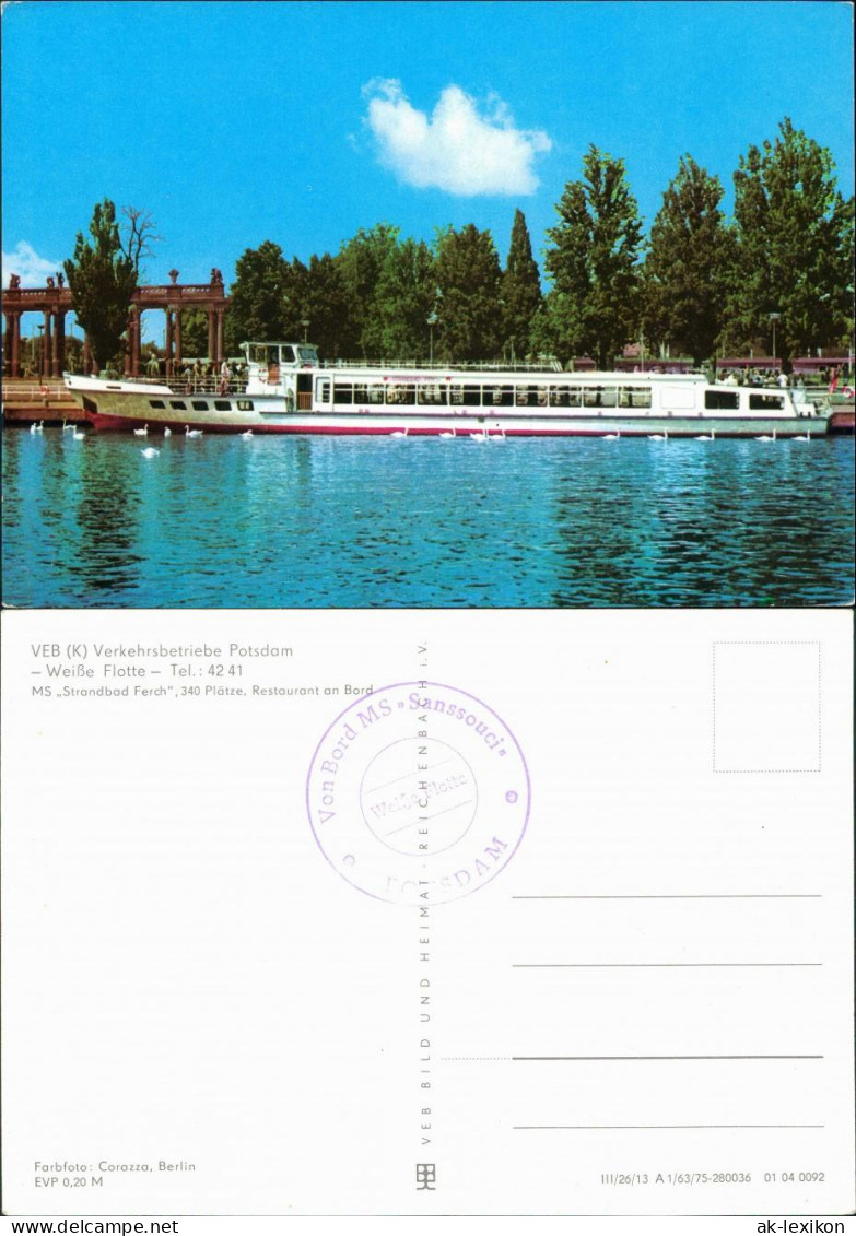 Potsdam Weiße Flotte Potsdam  Potsdam Ansichtskarte  Dampfer c1975