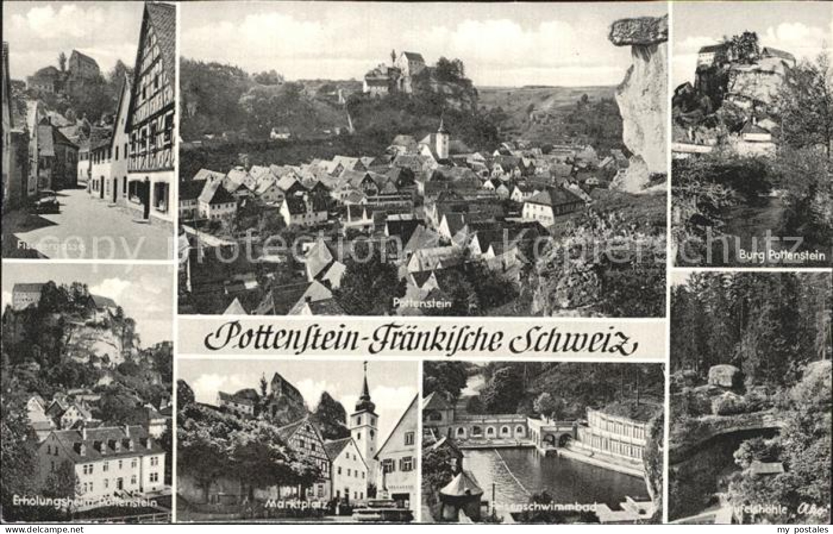 Pottenstein Oberfranken Fischergasse Total Burg Pottenstein Erholungsheim Marktp