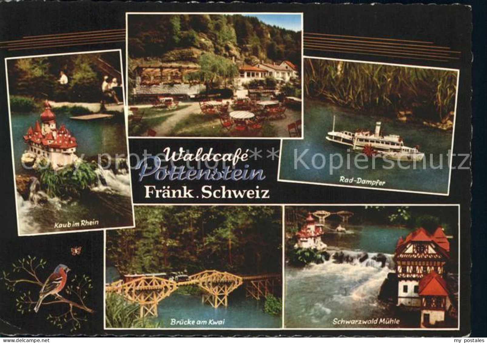 Pottenstein Oberfranken Kaub im Rein Rad Dampfer Schwarzwald Muehle