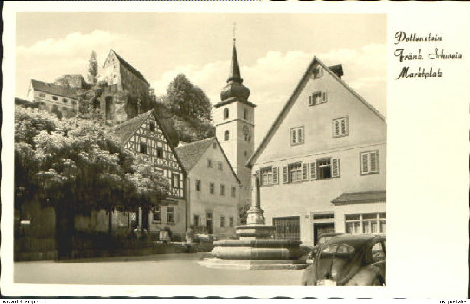 Pottenstein Oberfranken Pottenstein Marktplatz o 1953