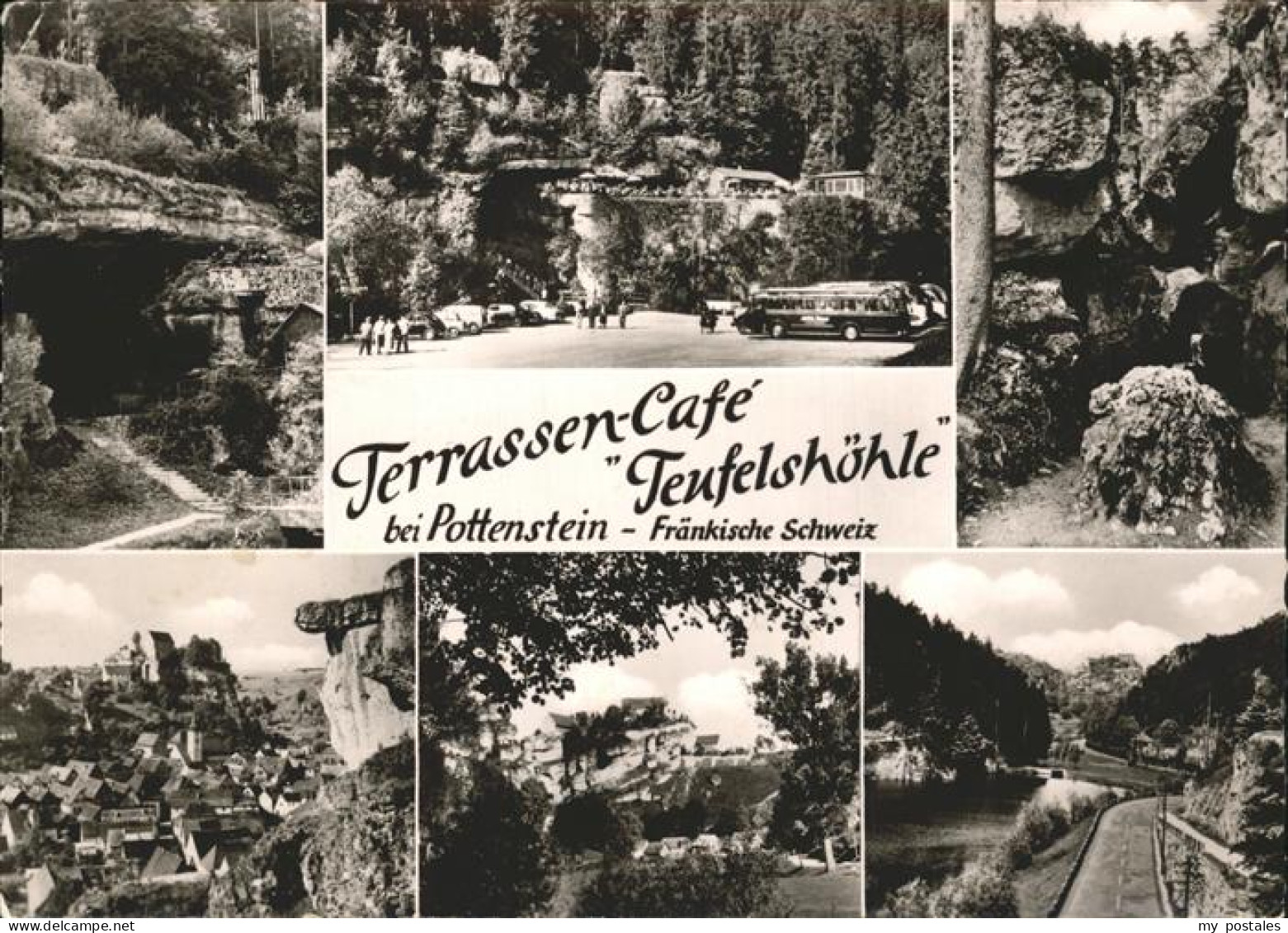 Pottenstein Oberfranken Terrassen-Cafe Teufelshoehle