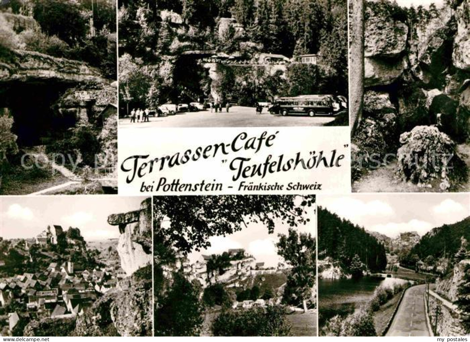 Pottenstein Oberfranken Terrassen-Cafe Teufelshoehle