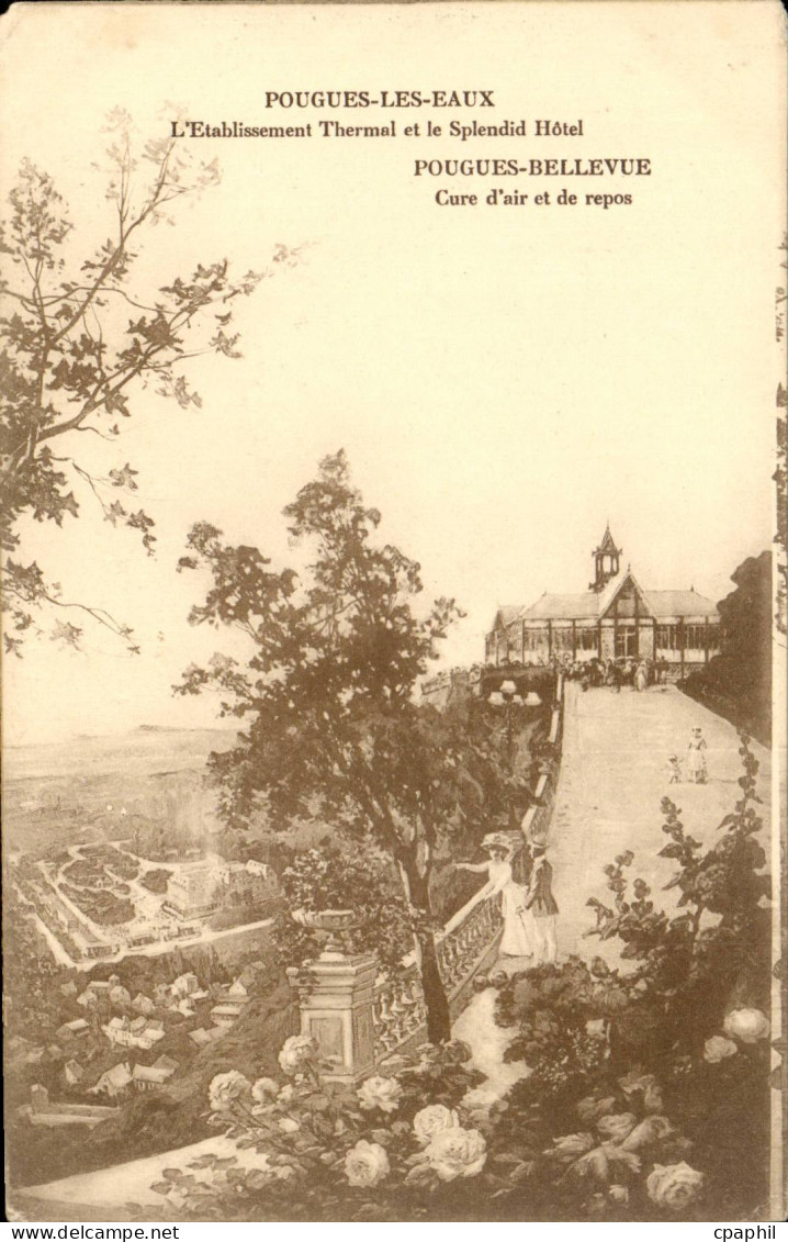 Pougues les Eaux - L'Etablissement Thermal et le Splendid Hotel - CPA
