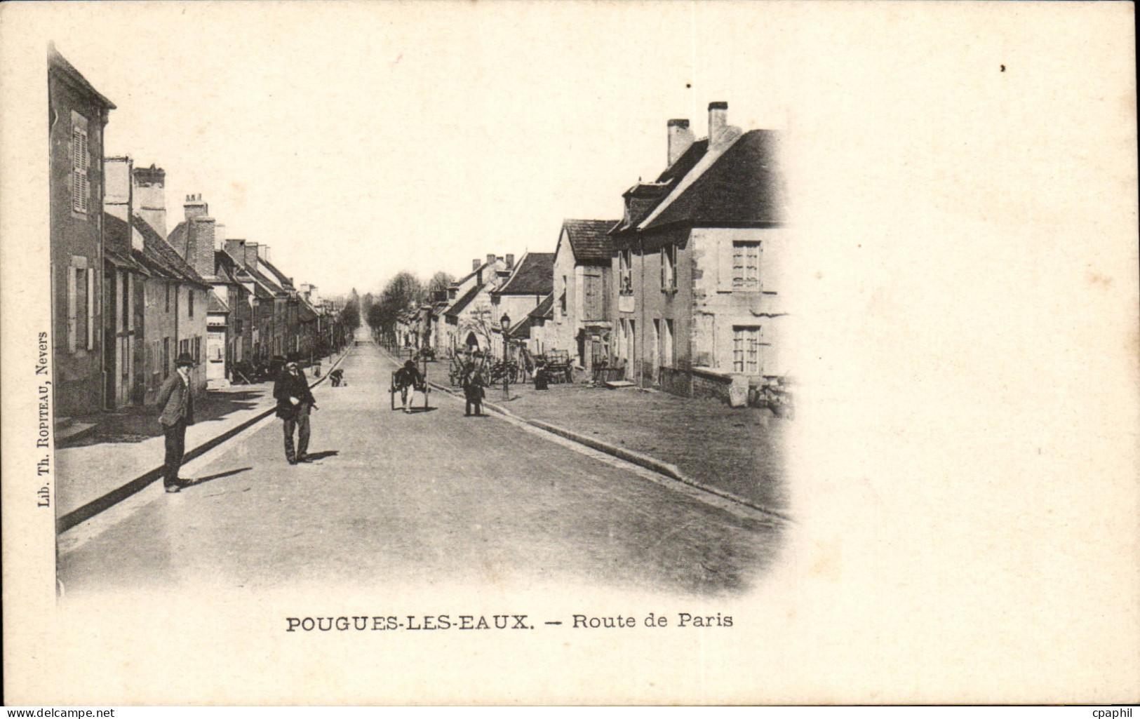 Pougues les Eaux - Route de Paris - CPA