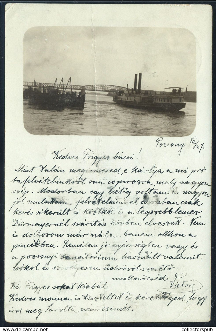 POZSONY 1903. Fotós képeslap