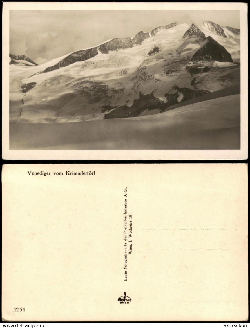 Prägraten am Großvenediger Venediger vom Krimmlertörl - Fotokarte 1930