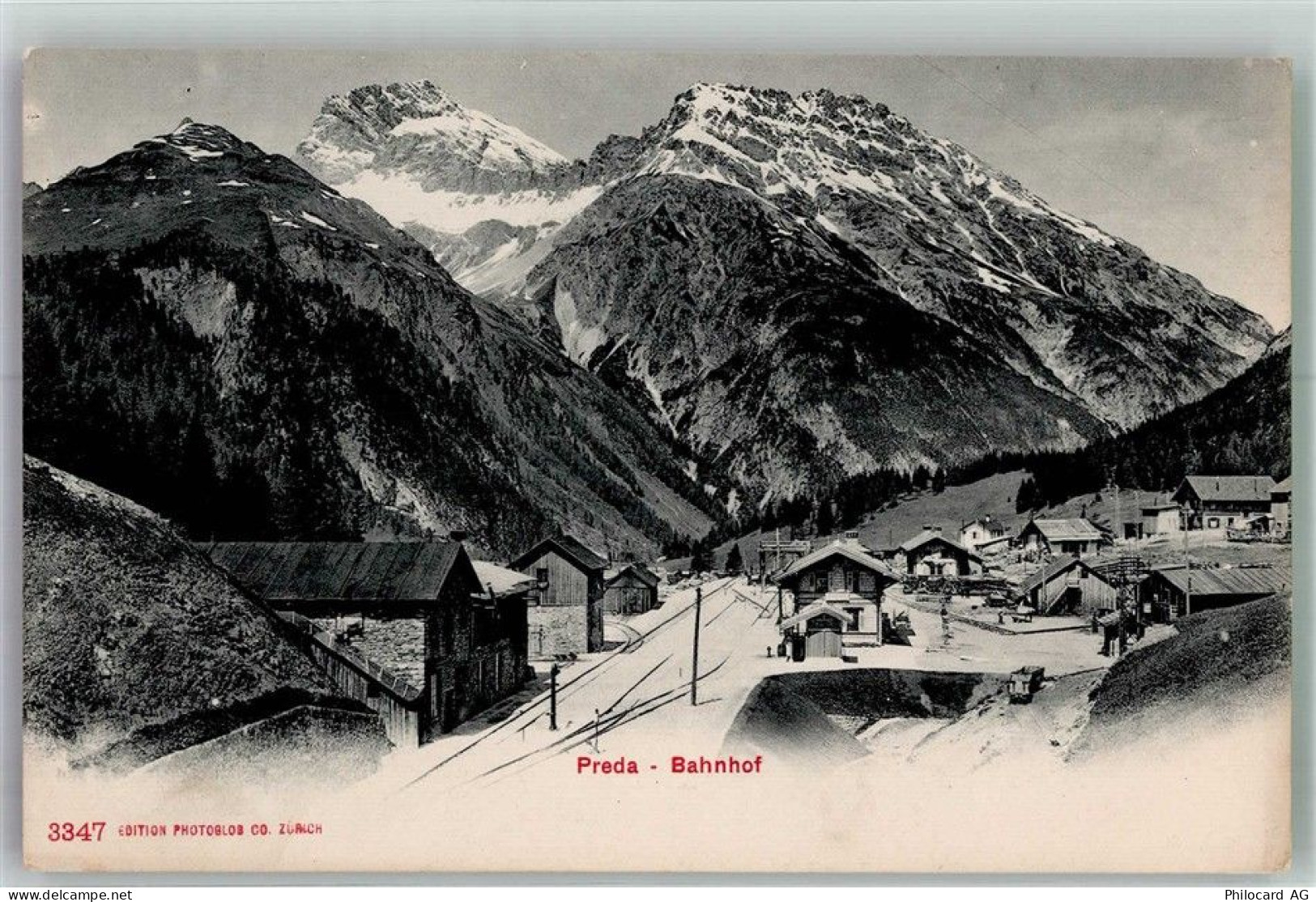 Preda Bahnhof Bahnhof Schweiz Winter - 13596413