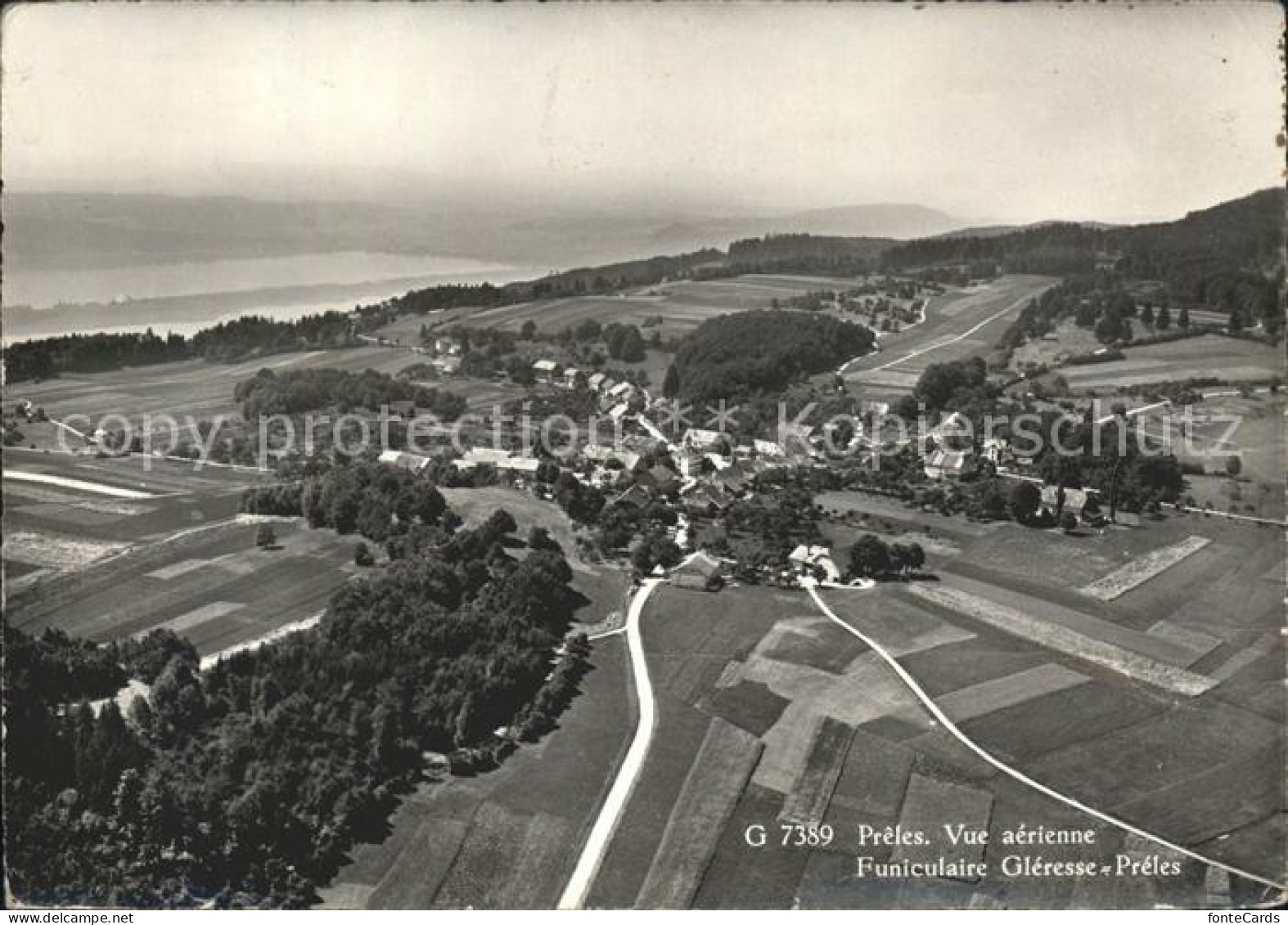 Preles Vue aerienne Funiculaire Gleresse Preles