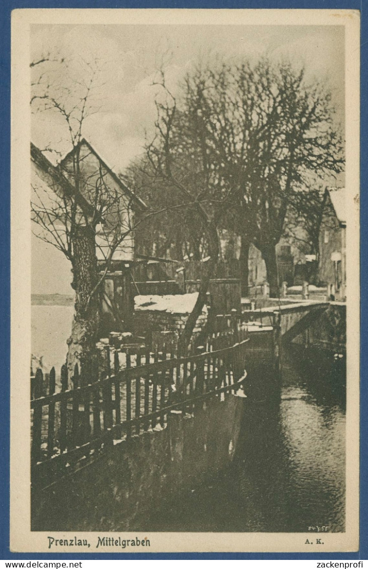 Prenzlau Am Mittelgraben, ungebraucht (AK3675)