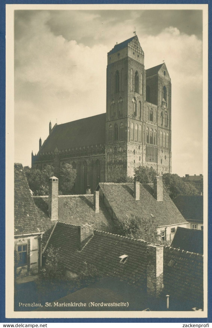 Prenzlau St Marienkirche Nordwestseite, ungebraucht (AK3702)