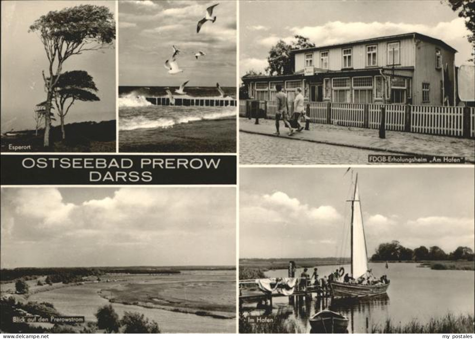 Prerow Ostseebad Esperort FDGB Erholungsheim Am Hafen Hafen