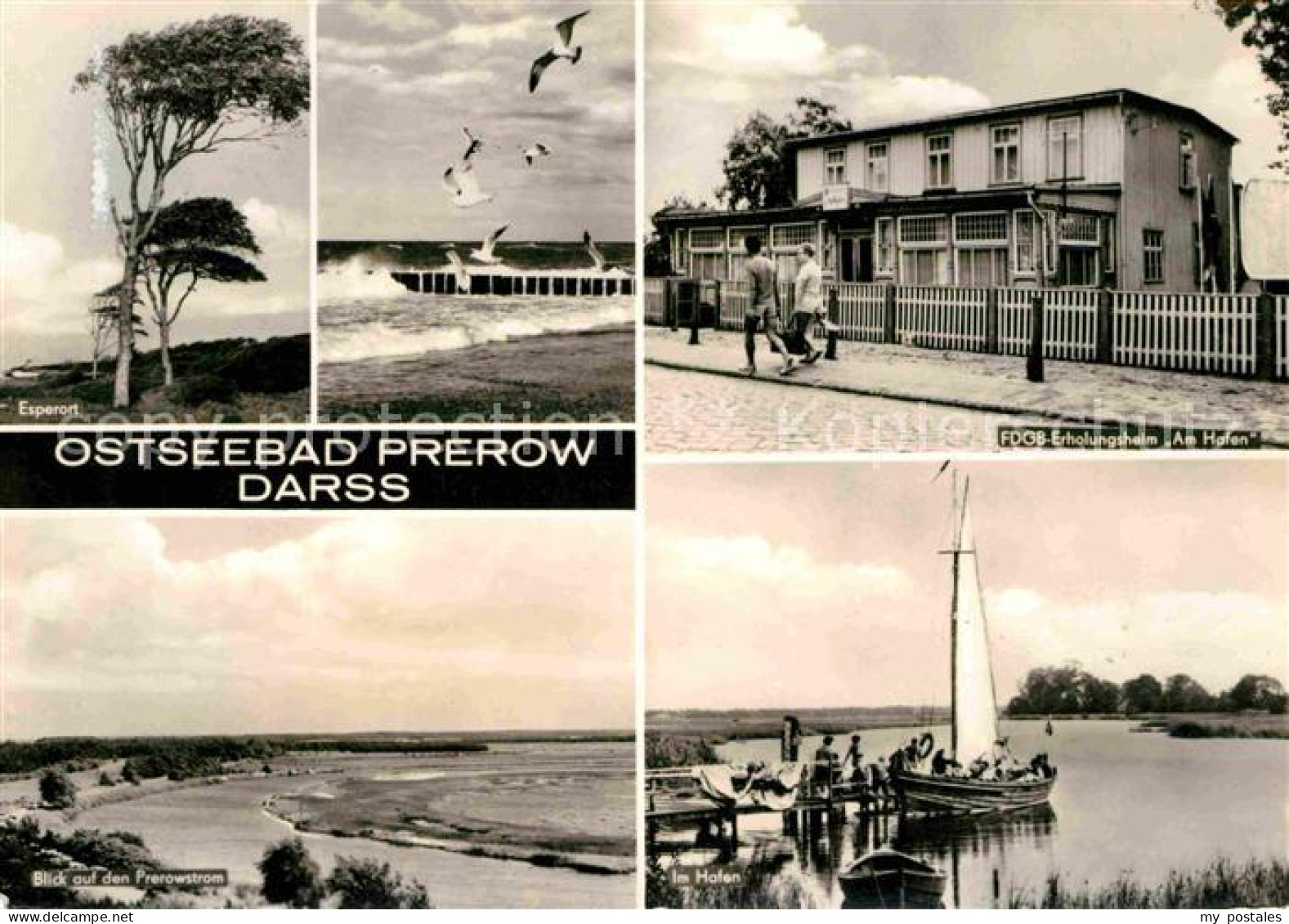 Prerow Ostseebad Esperort FDGB Erholungsheim Am Hafen Prerowstrom Hafen